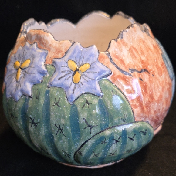 C J Niehaus Other - C J NIEHAUS 1993 Hand-Painted DESERT SCENE Pottery